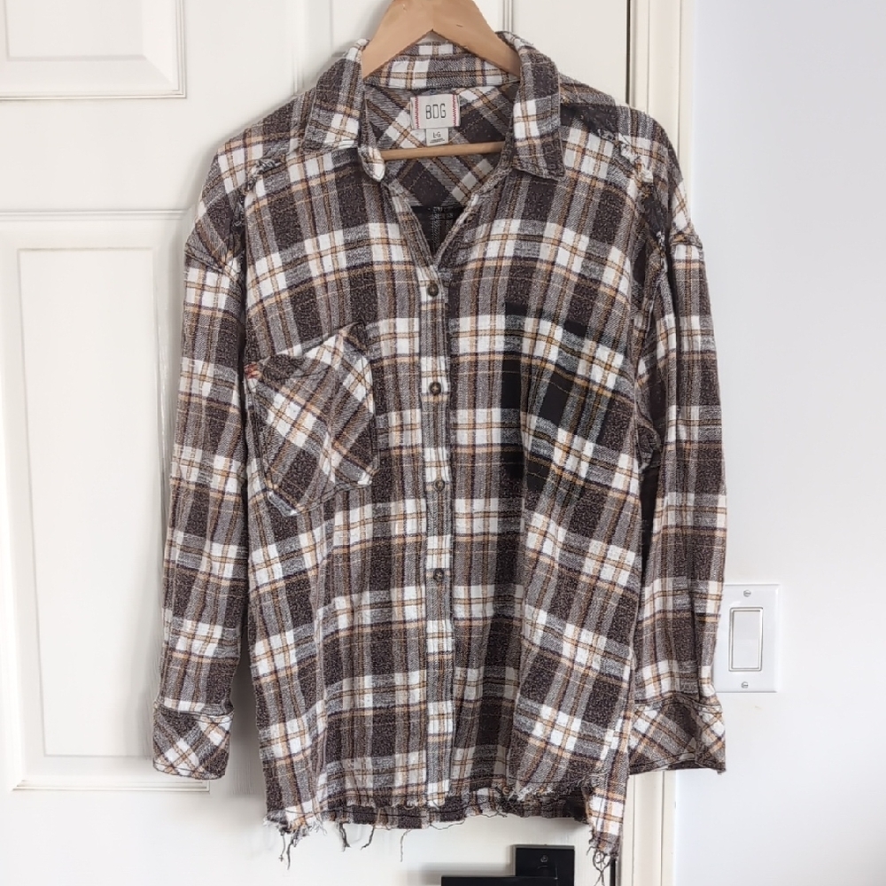 Urban Outfitters Brown Plaid Flannel